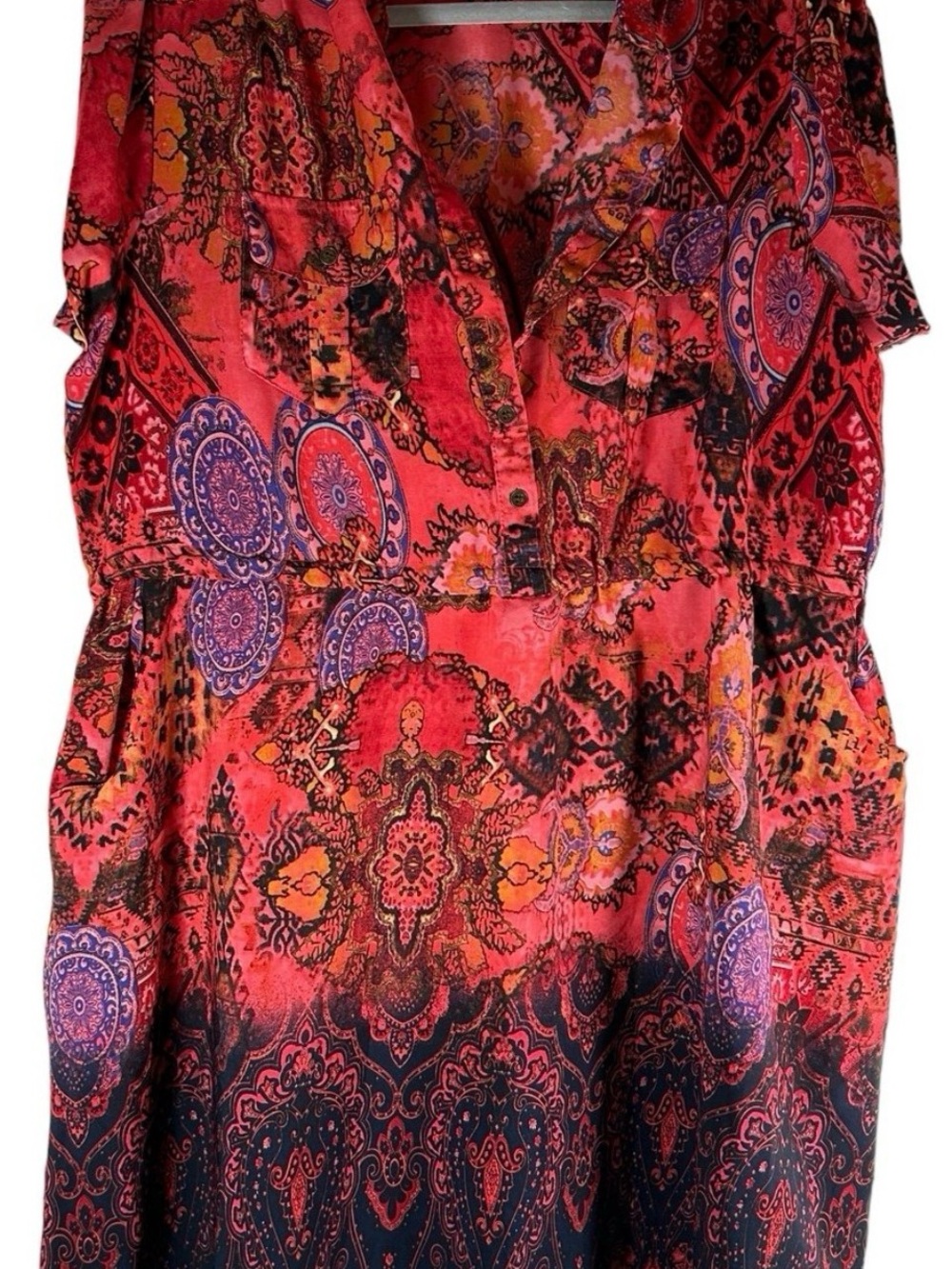 Speed Control New York Boho Paisley Sleeveless Dress 2X